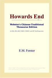 image of Howards End (Webster's Chinese-Traditional Thesaurus Edition)