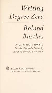 cover of Writing Degree Zero