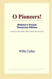 image of O Pioneers! (Webster's French Thesaurus Edition) (French Edition)