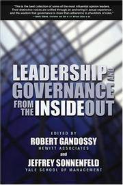 Leadership and Governance from the Inside Out (SIGNED COPY)