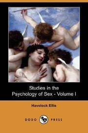 image of Studies in the Psychology of Sex - Volume I (Dodo Press)