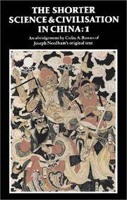 image of The Shorter Science and Civilisation in China: Volume 1