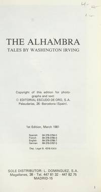 Tales of the Alhambra by Washington Irving