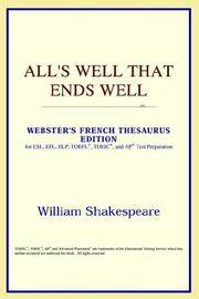 cover of All's Well That Ends Well (Webster's French Thesaurus Edition) (French Edition)