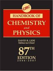 Crc Handbook Of Chemistry and Physics, 87th Edition