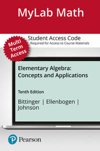 Elementary Algebra: Concepts and Applications -- MyLab Math with Pearson eText Access Code