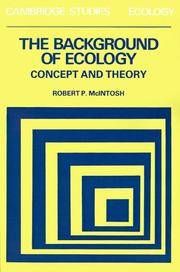 THE BACKGROUND OF ECOLOGY