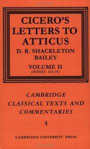 image of Cicero: Letters to Atticus: Volume 2, Books 3-4 (Cambridge Classical Texts and Commentaries)