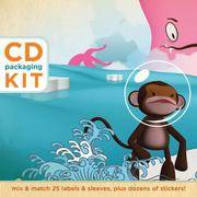 CD Packaging Kit--Surf & Turf: Mix & match 25 labels and sleeves, plus dozens of stickers!