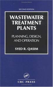 cover of Wastewater Treatment Plants: Planning, Design, and Operation, Second Edition