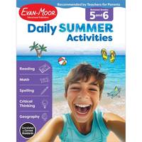 Evan-Moor Daily Summer Activities, Grade 5-6 Workbook, Prevent Learning Loss, Reading...