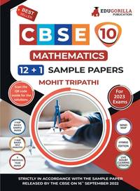 CBSE Class X - Mathematics Sample Paper Book 12 +1 Sample Paper According to the latest syllabus...