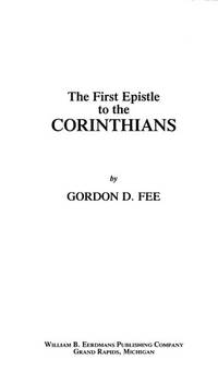 image of The First Epistle to the Corinthians (The New International Commentary on the New Testament)