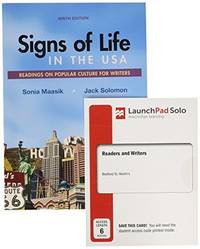 Signs of Life in the USA and LaunchPad Solo for Readers and Writers (Six Months Access) by Maasik, Sonia