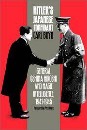 cover of Hitler's Japanese Confidant