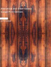 cover of Anarchism and Other Essays