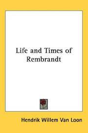 cover of Life and Times of Rembrandt