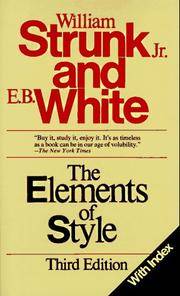 The Elements of Style, Third Edition by E. B William; White - Hardcover - 1979 - from Orion LLC (SKU: Z0024181900Z4)