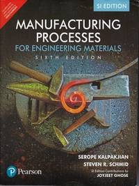 MANUFACTURING PROCESSES FOR ENGINEERING MATERIALS