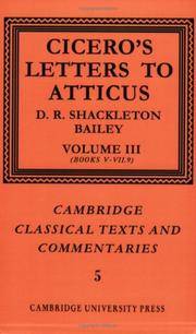 image of Cicero: Letters to Atticus: Volume 3, Books 5-7.9 (Cambridge Classical Texts and Commentaries)