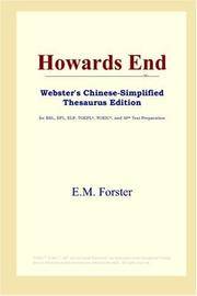 image of Howards End (Webster's Chinese-Simplified Thesaurus Edition) (Chinese Edition)