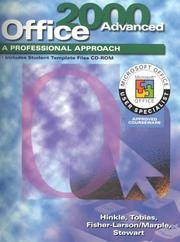 A Professional Approach Series: Office 2000 Advanced Course Student Edition de Deborah Hinkle, Carole Tobias, Kathleen Stewart, Sharon Anne Fisher-Larson, Margaret Marple - 2000-01-21