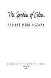 The Garden of Eden de Hemingway, Ernest - 1986-01-01