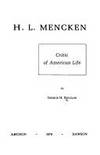 H. L. Mencken, Critic of American Life by George H. Douglas - 1978