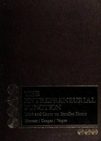 Entrepreneurial Function : Text and Cases on Smaller Firms