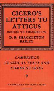 image of Cicero: Letters to Atticus: Volume 7, Indexes 1-6 (Cambridge Classical Texts and Commentaries)