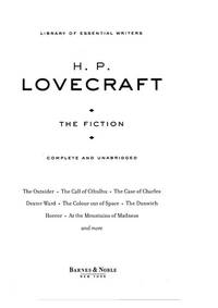 H.P. Lovecraft: The Fiction - Complete and Unabridged