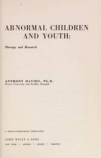 Abnormal children and youth: Therapy and research