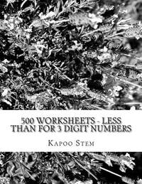 500 Worksheets - Greater Than For 1 Digit Numbers
