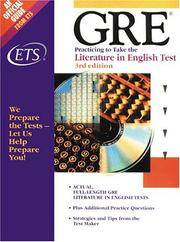 Gre Practicing to Take the Literature in English Test (Practicing to Take the GRE)