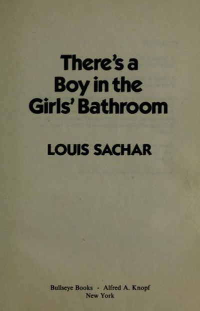 There S A Boy In The Girls Bathroom By Louis Sachar From Wonder Book Sku M09g