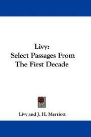 image of Livy: Select Passages From The First Decade