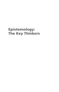 image of Epistemology: The Key Thinkers