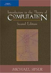 image of Introduction to the Theory of Computation