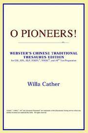 cover of O Pioneers! (Webster's Chinese-Traditional Thesaurus Edition)
