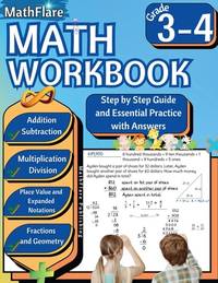 MathFlare - Math Workbook 3rd and 4th Grade: Math Workbook Grade 3-4: Addition, Subtraction,...