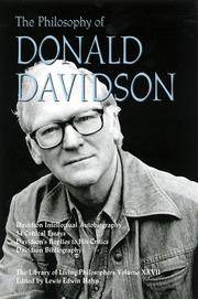 The Philosophy of Donald Davidson - The Library of Living Philosphers - Volume XXVII