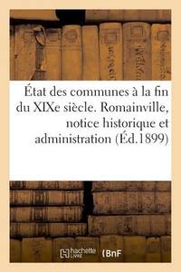 État Des Communes À La Fin Du XIXe Siècle (French Edition)