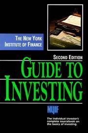 The New York Institute Of Finance Guide To Investing