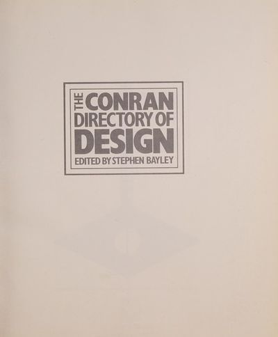 The Conran Directory of Design by Terence Conran | Hardback | June