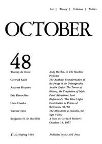 October no. 48 by Annette Michelson (eds.) Rosalind Krauss - Paperback - 1989 - from Moe's Books (SKU: 1127818)
