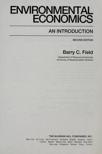 cover of Environmental Economics: An Introduction