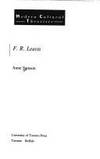 F.r. Leavis: Modern Cultural Theorists