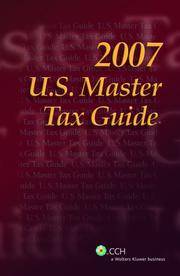 U.S. Master Tax Guide 2007 by CCH Tax Law Editors