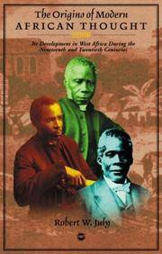 ORIGINS OF MODERN AFRICAN POLITICAL THOUGHT