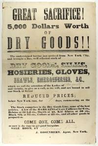 Great sacrifice! 5,000 dollars worth of dry goods!!